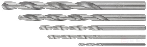 Set of polished metal HSS drills, 5 pcs. (1,5-2,5-3-4-5 mm)