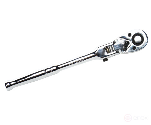 Ключ трещотка 1/2" 72 зуба 278мм шарнирная с металлической рукояткой JTC