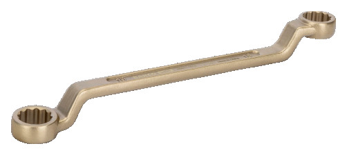 ИБ Накидной изогнутый гаечный ключ (алюминий/бронза), 10x11 мм