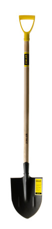 A pointed digging shovel with a wooden handle 960 mm and a handle LKOCH3R