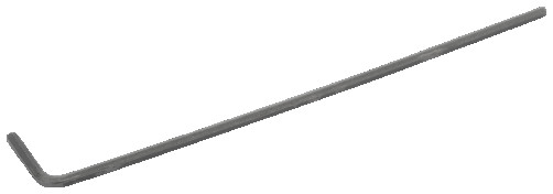 Elongated hexagon L-shaped wrench, 2 x 102 mm