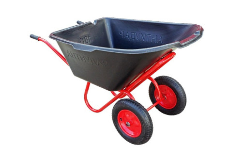 Industrialist 2-wheel anti-impact wheelbarrow, 180 liters (air wheel)