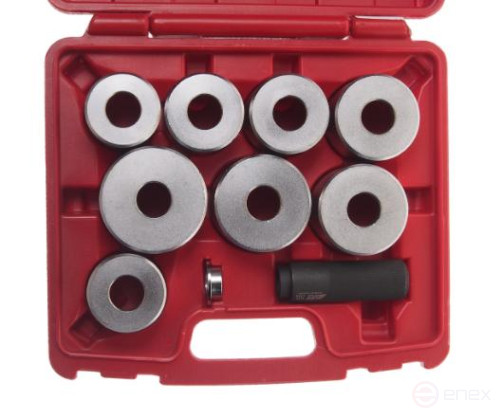 A set of mandrels for mounting dust covers, ball bearings and JTC tips
