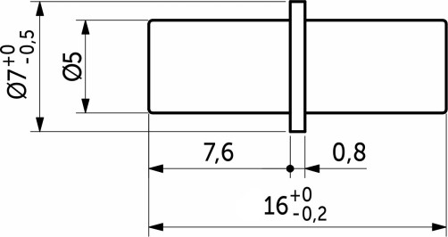 Полкодержатель для корпусных полок мет. duplo 5,0*16 (1уп.=50шт) AKS