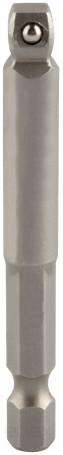 Adapter holder for heads and inserts rocking (1/4"<-->HEX1/4", L=65mm) Avtodor 44811