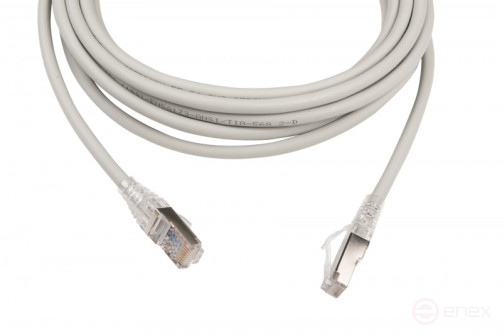 WRline WR-PC-RJ45-FTP-5E-5-GY Patch cord F/UTP, category 5e, 2xRJ45, shielded, grey, LSZH, 5m