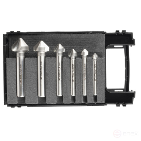 Set of countersinks in a case 6.3-20.5 mm 90° HSS 6 pieces