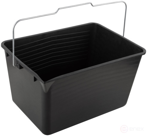 Paint bucket, metal handle 12 L black