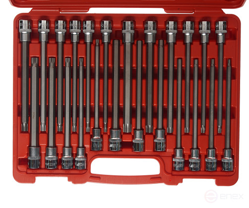 Набор головок с насадкой 24 предмета в кейсе JTC
