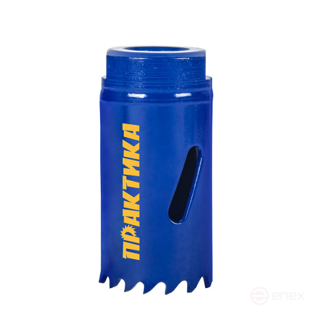 Коронка биметаллическая ПРАКТИКА 25 мм (1шт), клипса (035-936)