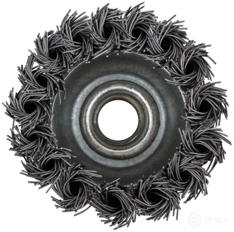 Корщетка чашечная, гайка М14, стальная витая проволока 65 мм