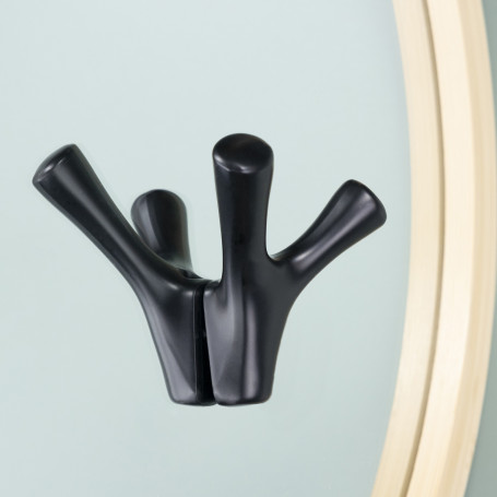 Hook metal two-horn metal OMEGA black matte AKS