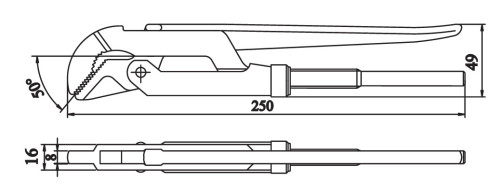 Ключ трубный рычажный КТР-0