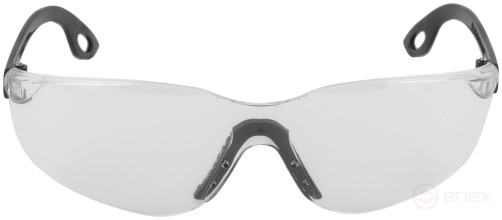 Safety glasses with transparent arches
