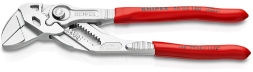Adjustable pliers - wrench, 40 mm (1 1/2"), L-180 mm, chrome, 1-K handles, holder
