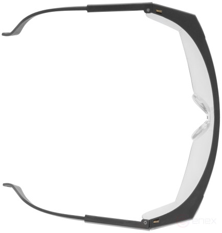 Safety glasses with adjustable arms, transparent