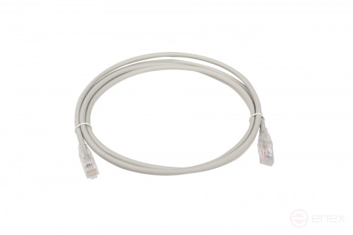 WRline WR-PC-RJ45-UTP-5E-2-GY Patch Cord U/UTP, category 5e, 2xRJ45, unshielded, grey, LSZH, 2m