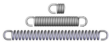 Tension spring ordinary loop (2.5x18x123x40 - steel) NX8634, 10 pcs.