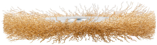 Щетка для УШМ, посадка 22,2 мм, тип "Плоская", латунированная витая проволока 0,3 мм, 125 мм, CUTOP Profi