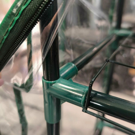 Connecting tee corner for greenhouse (10 pieces), green