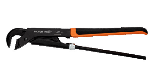 1 1/2" Swedish type pipe wrench at 90° ERGO angle, 430 mm