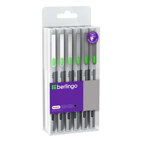 Berlingo "Precision" capillary pen black, brush