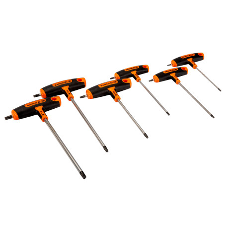 Набор отверток с T-образной рукояткой под винты TORX, 6 шт