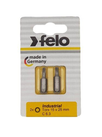 Felo Бита Torx 15X25, серия Industrial, 2 шт в блистере 02615036