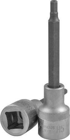 S09H4305 1/2" DR end nozzle with hex bit insert, H5, 100 mm