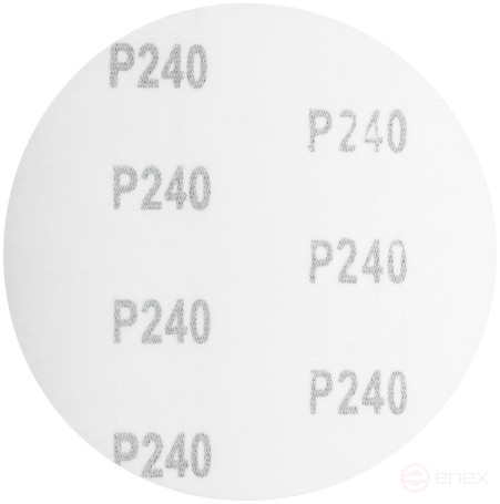 Круги шлифовальные сплошные (липучка), алюминий-оксидные, 125 мм, 5 шт. Р 240