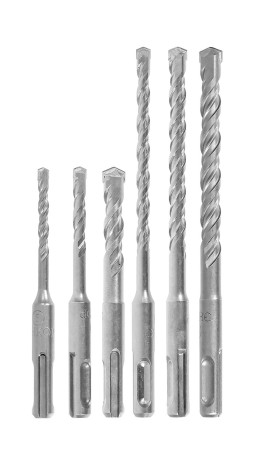 Set of drills SDS+ 6;8;10X110 mm, 6;8;10X160 mm, 6 pieces, plastic case