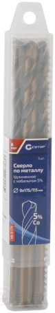 Сверло по металлу удлиненное CUTOP Profi с кобальтом 5%, 9 х 175 мм (5 шт.)