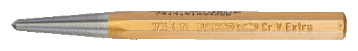 Кернер Ø 5 мм с восьмигранным хвостовиком и покрыт лаком медного цвета, 150 мм