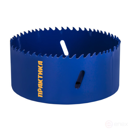 Коронка биметаллическая ПРАКТИКА 102 мм (1шт), клипса (036-070)