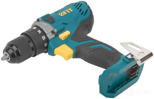 Acc power drill. 20 V; 0-400/1400 rpm; 40 Nm; 1.4 kg; Res. tilt, without battery; box