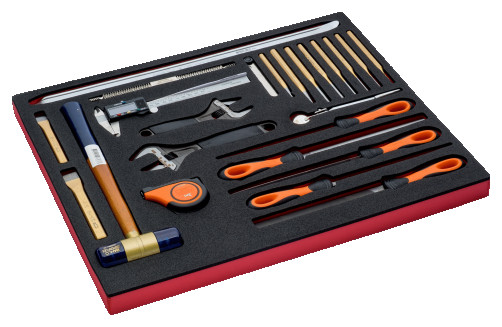 Fit&Go Set measuring tool + percussion instrument + adjustable wrenches in the base, 24 items