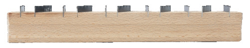 Штукатурный выравниватель с прямыми зазубренными лезвиями, на деревянном основании 275 x 35 x 25 мм