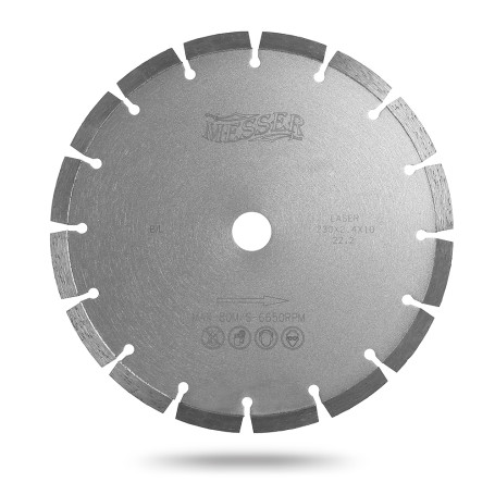 Diamond segment disc Messer B/L. The diameter is 125 mm.