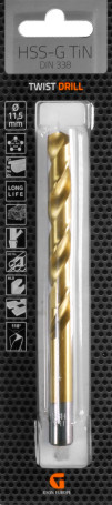 Сверло из быстрорежущей стали HSS-G TiN 2,5 мм 10шт