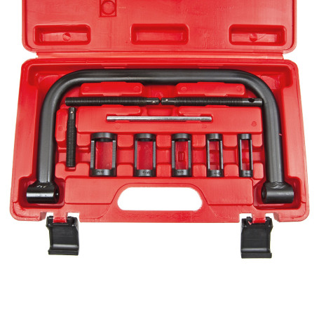 Рассухариватель клапанов ER-02110 струбцинного типа 10пр., (сменные толкатели: 16, 19, 23, 25, 30мм), в кейсе ЭВРИКА /1/10/10