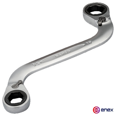 S-образный накидной ключ с храповиком 14x19 мм