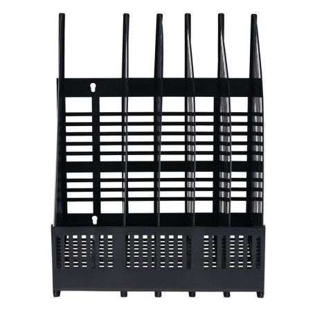 Лоток для бумаг вертикальный СТАММ "Line", сборный, 5 отделений, черный