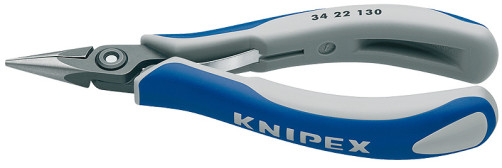 Gripping pliers precision. for electronics, flat-round smooth sponges, L-130 mm, 2-K handles