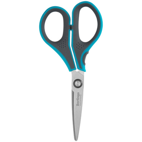 Ножницы Berlingo "Smart tech", 15 см, синие, европодвес