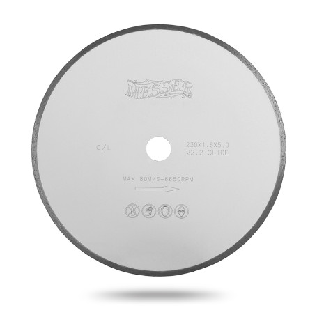 Алмазный диск Messer C/L со сплошной кромкой. Диаметр 180 мм.