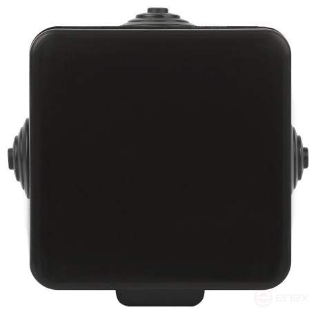 Soldering box ERA KOR-65-65-50- 4g-B open installation black 65x65x50mm with 4 vx hermetic drives. IP54