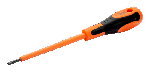 Insulated screwdriver with ERGO handle for screws with a slot of 0.6x3.5 mm