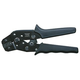 Crimping tool for flat connectors without coating 0.5-1.5
