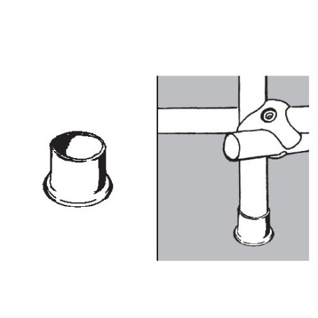 The plug is external. pipes d25 (514) plastic, black AKS