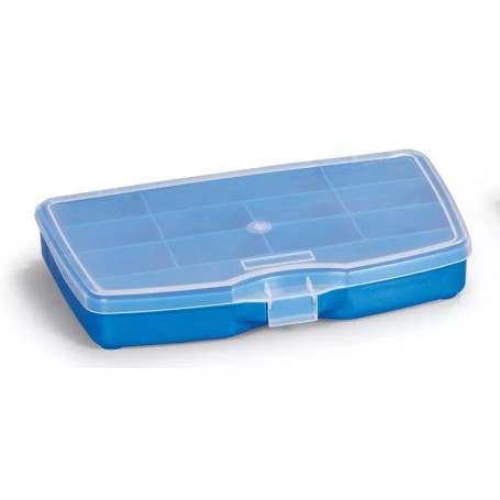 Plastic organizer DUEL 12 compartments, OR.07 BLUE